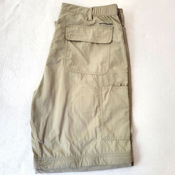 White Sierra Other - White Sierra Unisex Size L Beige 100% Nylon Elastic Waistband Cargo Hiking Pants
